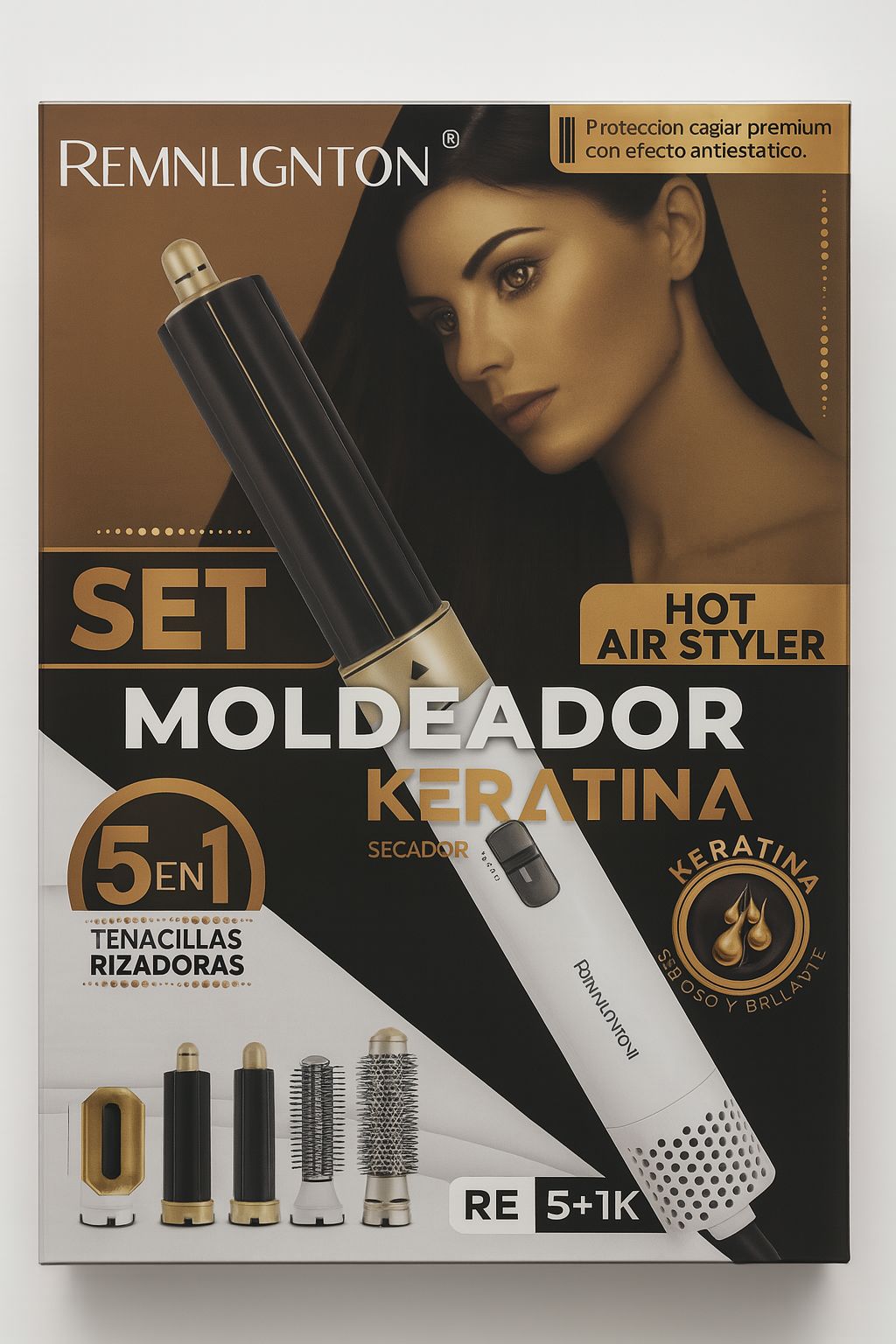 MOLDEADOR REMNLIGNTON KERATINA 5 EN 1